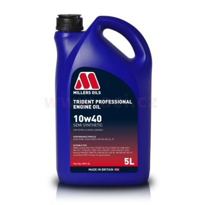 MILLERS OILS Trident Professional 10w40, polosyntetický, 5 l MI 59915