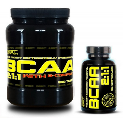 BCAA 5000 + BCAA 2:1:1 Zdarma od Best Nutrition - 500 tbl. + 120 kaps. - 500 tbl. + 120 kaps.