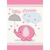 Pozvánky umbrellaphants "Baby shower" - Holka / Girl 8 ks - UNIQUE