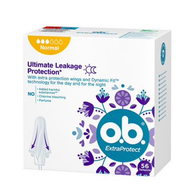 o.b. ExtraProtect Normal Tampons, 56 Pcs