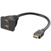 Goobay HDMI rozdvojka, 1x male -> 2x female, 30cm, černá - Goobay 68784