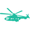 SAMOLEPKA Vrtulník 003 levá helikoptéra (25 - tyrkysová) NA AUTO, NÁLEPKA, FÓLIE, POLEP, TUNING, VÝROBA, TISK, ALZA