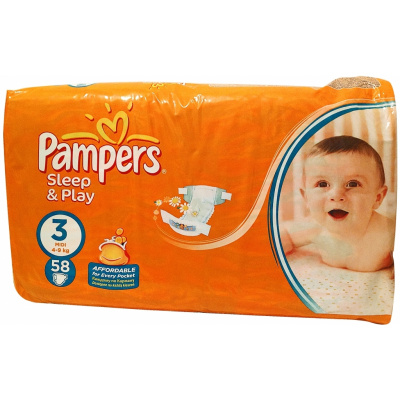 Pampers Sleep&Play Pleny 3 Midi 58 ks (Procter & Gamble Czech Republic, s.r.o)