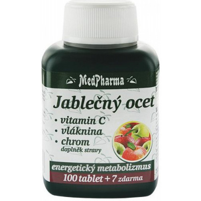 MedPharma Jablečný ocet Vitamín C vláknina chrom 107 tablet