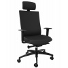 Kancelářská židle DENIOS AdJust evo, technika Syncro Evolution, opěrka krku, černá