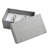 Dárková krabička na snubní prsteny - stříbřitě šedá - 83 x 51 x 35 mm