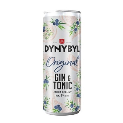 Dynybyl Gin Originál a Tonic 6% 0,25 l (plech)