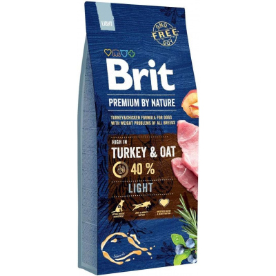Brit Premium by Nature Light 15kg granule pro psy (8595602526604)