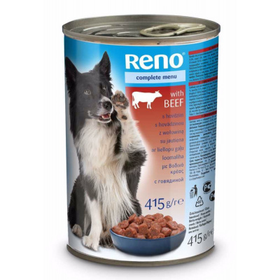 RENO Dog hovězí, kousky 415 g