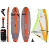 Nafukovací paddleboard RRD Evo Convertible - 10'4"x34"x6" + Komplet s plachtou X.O. Sails Commando Materiál pádla: Sklolaminát, Velikost plachty: 5.5m²