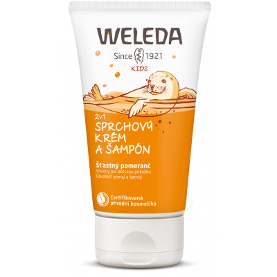 Weleda 2v1 sprchový krém a šampon Šťastný pomeranč 150 ml