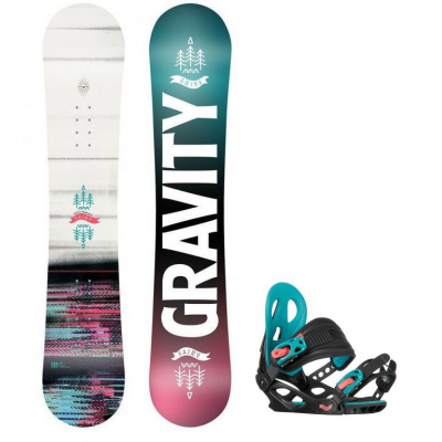 Gravity snowboards Snowboard komplet Gravity Fairy 22/23 junior + vázání G1 jr Velikost: 120 cm, Velikost vázání: S
