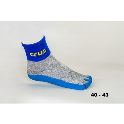 Crus Barefoot ponožkoboty pětiprsté modrá/žlutá M/L
