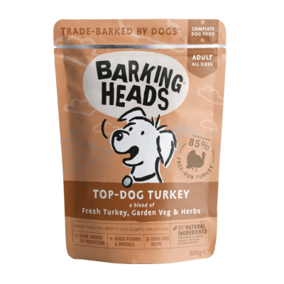 Pet Food UK Barking Heads Top Dog Turkey 300 g