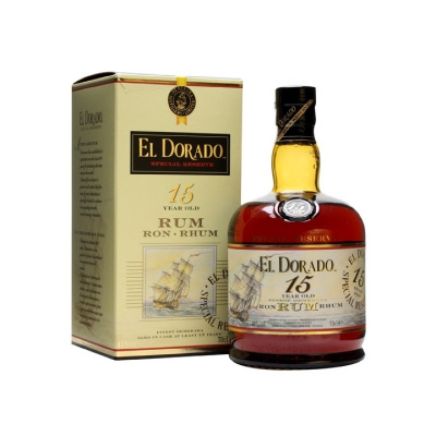 Rum El Dorado 15yo 43% 0,7l karton /Guyana/