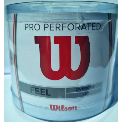 Vrchní omotávka Wilson Pro Overgrip Perforated 60 ks box - Barvu bílá