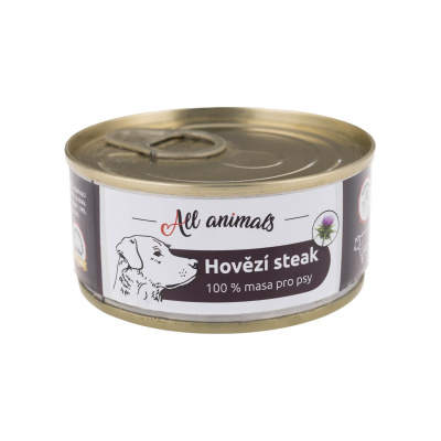 All Animals Dog hovězí steak Balení: 100 g