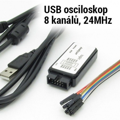 Neven SL-USB8CH logický analyzátor, USB osciloskop - 8 kanálů, 24MHz