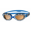Zoggs Plavecké brýle - Predator Flex Polarized Ultra - Regular Fit Stříbrná / modrá