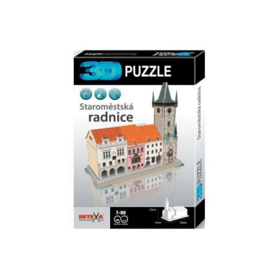 Staroměstská radnice - 3D puzzle (Puzzle 3D 40dílků Staroměstská radnice 2.vydání BETEXA ; 40 dílků)