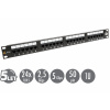 19'' patch panel Solarix 24 x RJ45 CAT6 UTP 350 MHz černý 1U SX24-6-UTP-BK 24200024