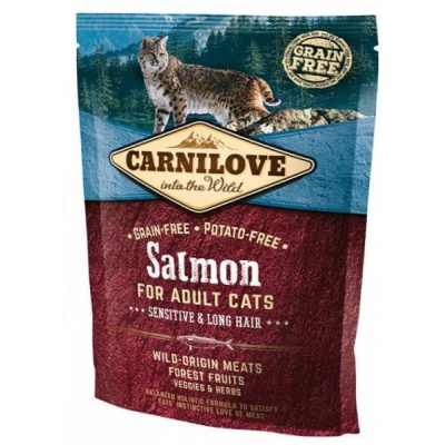 Carnilove CAT Salmon for Adult Cats - Sensitive & Long Hair 400g
