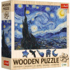 TREFL Dřevěné puzzle Art: Vincent van Gogh - Hvězdná noc 200 dílků