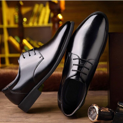 MaFen Pánské společenské polobotky formální obuv s tkaničkami Barva: Černá, Velikost: 41