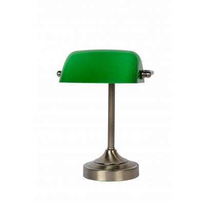 Lucide 17504/01/03 BANKER - Bankéřská lampička (Bankovní lampa bronz + zelené stínidlo)