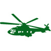 SAMOLEPKA Vrtulník 003 levá helikoptéra (20 - tmavě zelená) NA AUTO, NÁLEPKA, FÓLIE, POLEP, TUNING, VÝROBA, TISK, ALZA