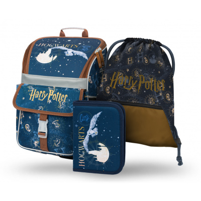 Školní aktovkový 3-dílný set BAAGL ZIPPY - Harry Potter Bradavice