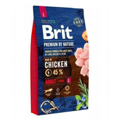 BRIT Premium By Nature Adult Large L 8 kg+1kg ZDARMA