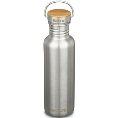 KLEAN KANTEEN Reflect w/Bamboo Cap - brushed stainless 800 ml