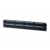 Digitus CAT 5e Patch Panel, nestíněný, 48 portů RJ45 8P8C, LSA, 2U, stojanový držák, černý, 482x44x109mm DN-91548U