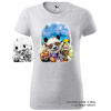 damske-tricko-potisk-panda-zviratka-menici-barvu Velikost dámská trička Basic: S šířka 44, délka 60, Odstín dámské tričko Basic: Světle šedý melír