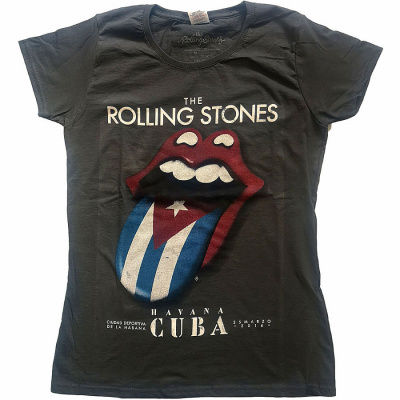 Rolling Stones tričko, Havana Cuba Girly Grey, dámské, velikost L