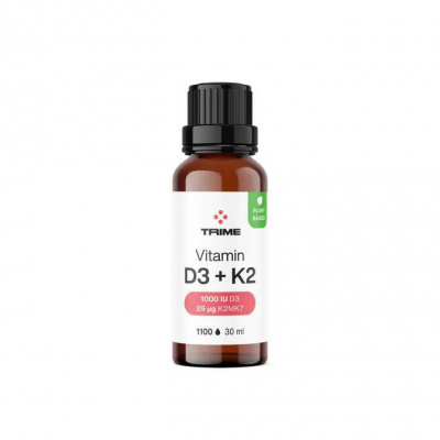 TRIME Vitamín D3 + K2, 1000 IU D3 / 40ug K2-MK7 - 28.5 ml