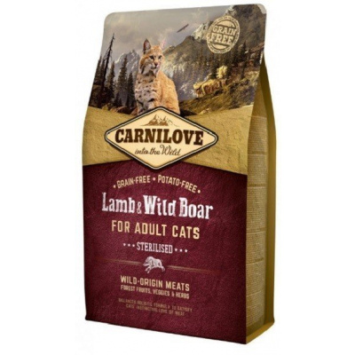 Carnilove CAT Lamb & Wild Boar for Adult Cats - Sterilised 2kg