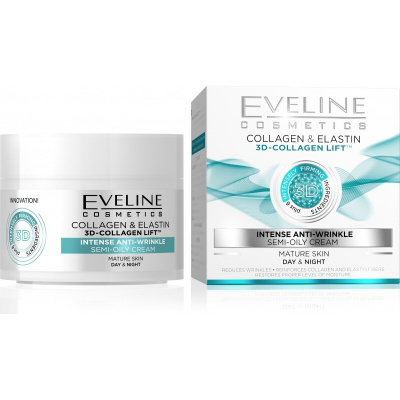 EVELINE 3D Collagen&Elastin Denní/noční krém 50ml