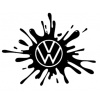 VW-eshop.cz Samolepka - Kaňka Volkswagen (nové logo) Barva: Bílá, Velikost: Delší strana 10 cm