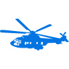 SAMOLEPKA Vrtulník 003 levá helikoptéra (11 - modrá oceán) NA AUTO, NÁLEPKA, FÓLIE, POLEP, TUNING, VÝROBA, TISK, ALZA