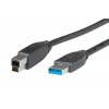 ROLINE USB 5Gbps kabel USB3.0 A(M) - USB3.0 B(M), 1,8m, černý - 11.02.8870