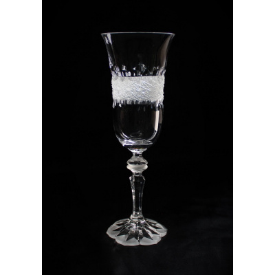 eSKaeLO Křišťálová broušená sklenička na champagne (flétna) - 150 ml - Snídaně v posteli