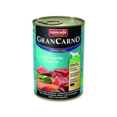Konzerva ANIMONDA Gran Carno losos + špenát - 400 g