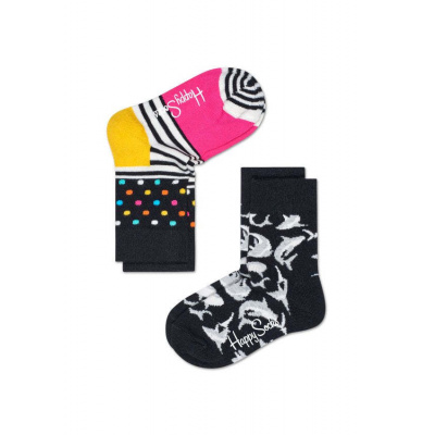 Dětské barevné ponožky Happy Socks, dva páry – Stripe Dot a Dolphin