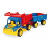 WADER Auto Gigant Truck sklápěč + dětská vlečka plast 55 cm v krabici