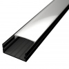 LEDprodukt LED lišta povrchová S3 černá Délka: 1m, Typ krytky: Průhledná krytka zaklapávací (difuzor)