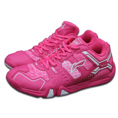 LI-NING Metall X STORM II, Flash Pink, Dětská sálová obuv Velikost: 5 USw, (EUR 35, délka stélky 215mm)