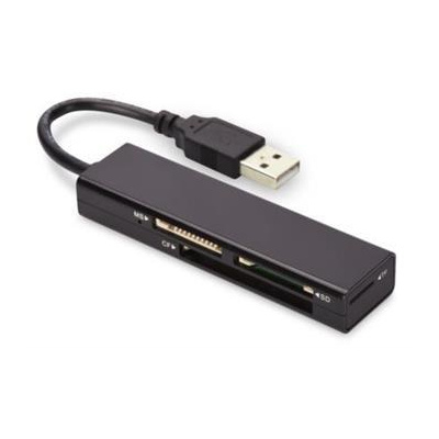 Ednet USB čtečka karet 2.0, 4 porty, Podporuje MS, SD, T-Flash, CF formáty černá (85241)