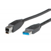 Roline 11.02.8870 USB 3.0 A(M) - USB 3.0 B(M), 1,8m, černý